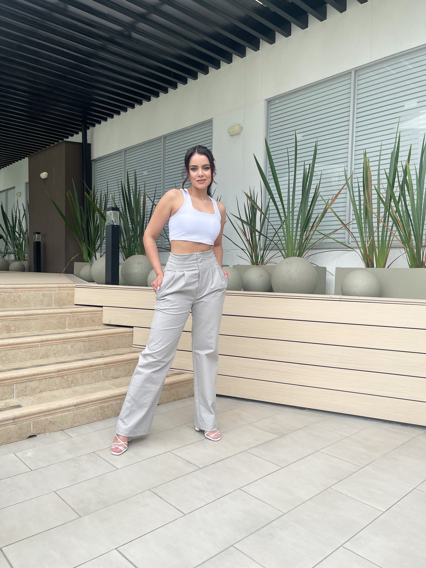 Pantalon Julie Gris Claro